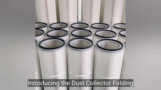 Dust Collector Folding Polyester Air Filter Cartridge, Industrial Dust Removal High-Quality Cement Silp Filtert, High Quality Cylindrical & Conical Gas Tu